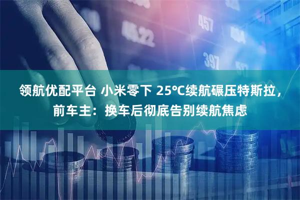 领航优配平台 小米零下 25℃续航碾压特斯拉，前车主：换车后彻底告别续航焦虑