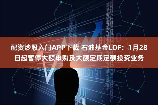 配资炒股入门APP下载 石油基金LOF：1月28日起暂停大额申购及大额定期定额投资业务